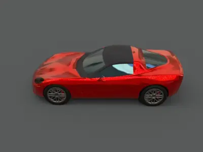 Corvette Replica Low-poly 3D model