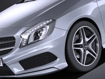 Mercedes-Benz A-class 2013 VRAY 3D model