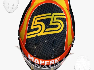 Sainz helmet 2018 Low-poly 3D model