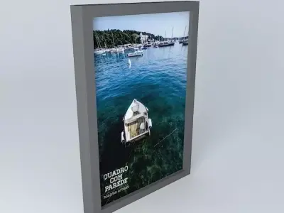 Transport framed picture of boat in water Free 3D model