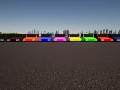 Simple cars Free 3D model