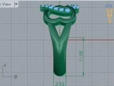 Heart Shape Ring 269 3D print model