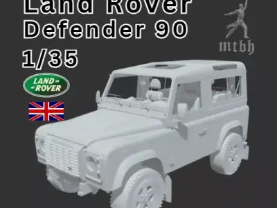 Land Rover Defender 90 Scale 1-35 3D print model