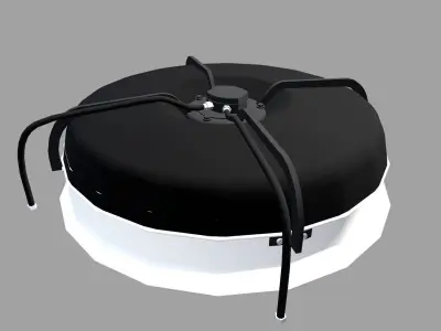 Radiator with Fan 3D Model Low-poly 3D model