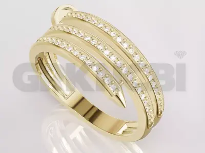 Jewelry Diamond Ring Model RG102 Free 3D print model