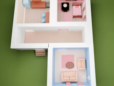 Small Cute House Free 3D model