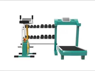 Gym Set  Low-poly 3D model