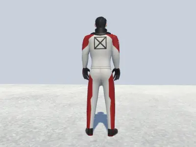 Racer avatar male Rigged Low-poly 3D model