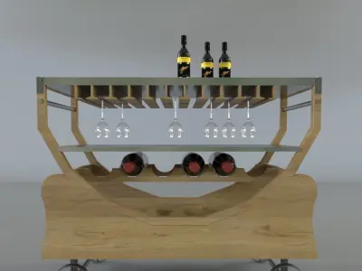 wine service car 3D model
