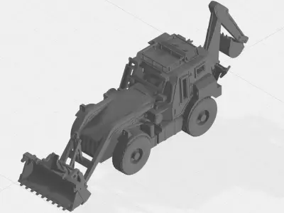 JCB HMEE - High Mobility Engineer Excavator 3D print model