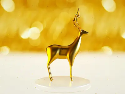 Golden Deer 3D model