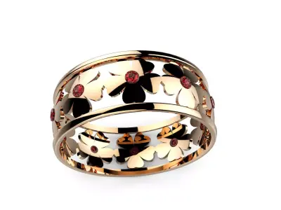 flower rings Free 3D model