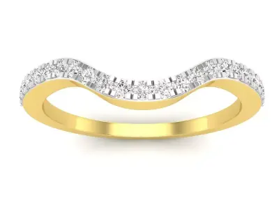 AV 558 Diamond Anniversary Ring Wedding Guard Band 3D print model