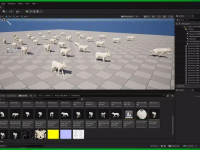 Arctic Polar Wolf Low-poly 3D model