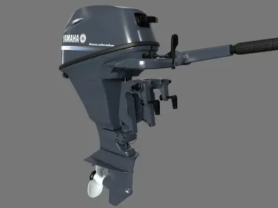 Yamaha F15 Outboard Portable Engine 3D model
