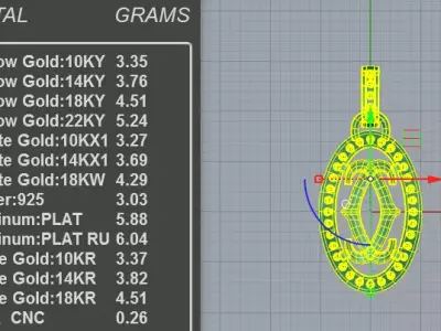 Cameo Style Diamond Jewelry 3D Model Elegant Mastery 3D print model