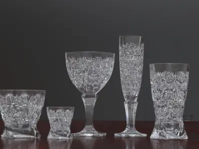 decorative glassware set  3D print model