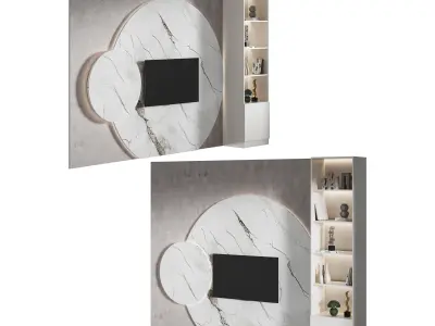 Modern TV Wall 017 3D model