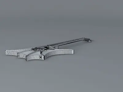 Ed Roman Rockinbat guitar Free 3D model