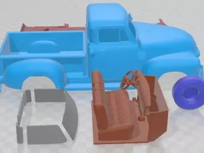Chevrolet 3100 Pickup 1954 Printable Car  3D print model