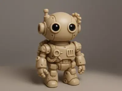 Industrial Robot Sculpture  3D print model