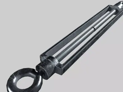 Turnbuckle Low-poly 3D model