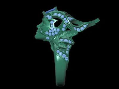 Women Ring 3D print model 5