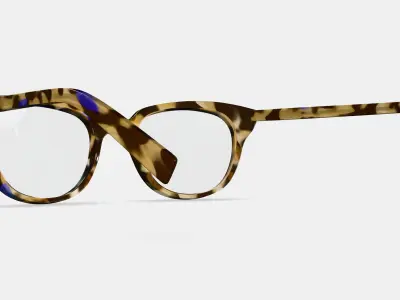 Chelsea Eyeglasses in Violet Magnolia 3D model