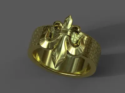 High-Quality 3D Ring Model Low-poly 3D model 3