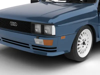 Audi Quattro UR 20v 1980 HQ 3d model 3D model