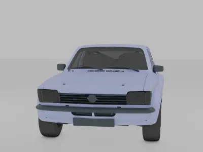 Rally Car Vehicle for Games Low-poly 3D model