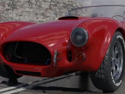 Car Shelby Cobra  Low-poly 3D model