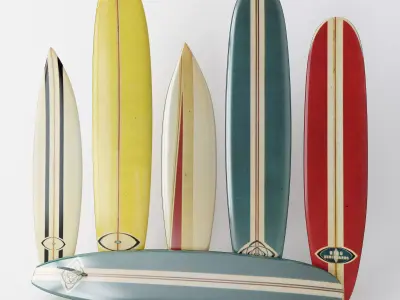 Vintage Longboard  3D model