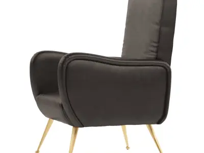 Turin Leather Chair 3D model