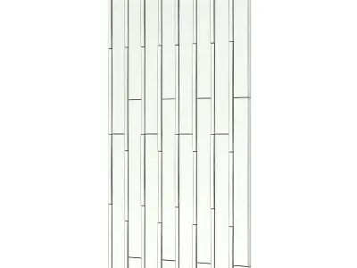 White Wooden Planks 3D model