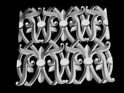Central decor ornament for furniture 3D model 289