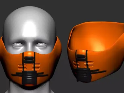 helmet high poly sculpt 3d printable ver 7 3D model 3D model 10