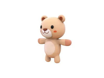 Cute Cartoon Bear 3D model