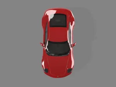 Red Sports Car  Realistic High-Detail 3D Model 3D model