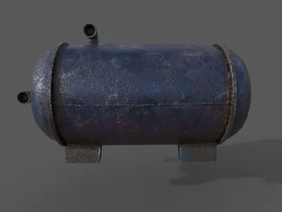 Old water tank-Version 002 Low-poly 3D model