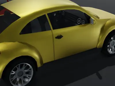 Generic Passenger Car With Interior 3D Models Pack Low-poly 3D model