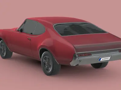 Oldsmobile Cutlass 442 1966 Low-poly 3D model
