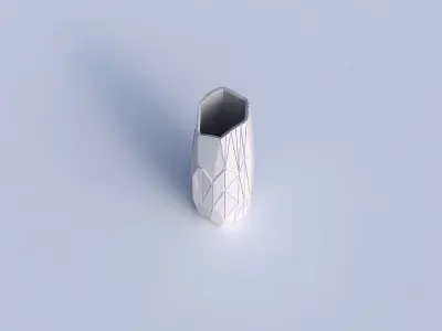 Vase arc hexagon with random triangle plates 2 3D print model