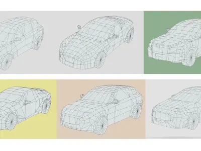 Low-Poly Car Pack 005 - Luxury Lineup