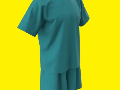 Sport set male  with source file and baked textures  3D model