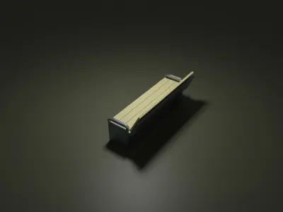Bench Free low-poly 3D model