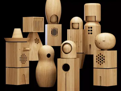 Teenage engineering choir CH-8 speaker 3D model