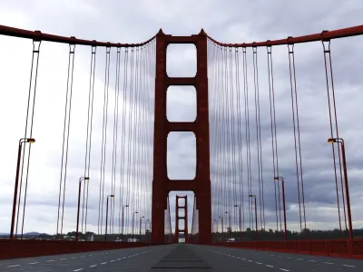 Suspension Bridge 3D model