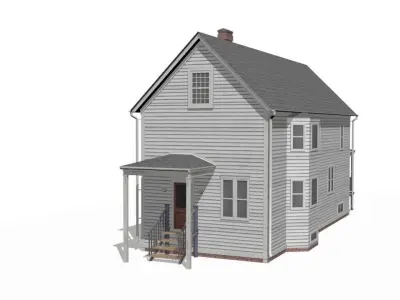House Low-poly 3D model 10