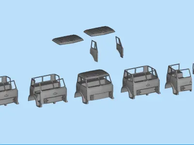 Printable stl MAZ 500 Soviet Truck Printable Body Car scale  3D print model